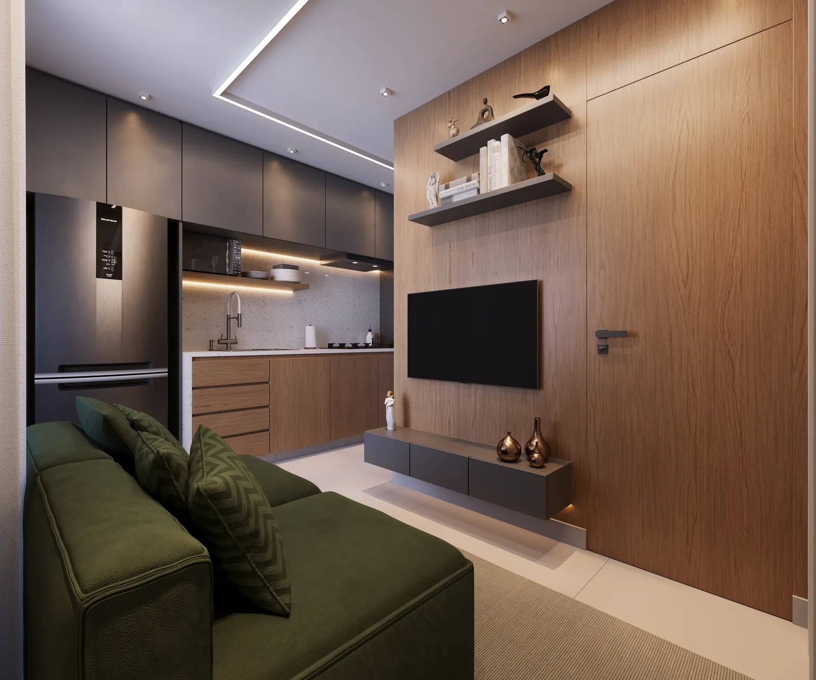 Living decorado do VER Klabin